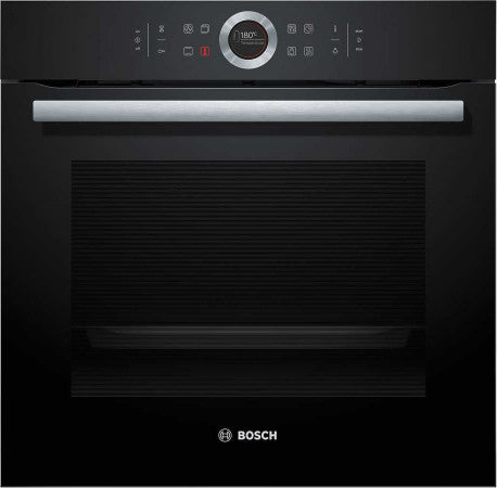 BOSCH Einbau-Backofen 60 cm Vulkan schwarz, mit AutoPilot 13 Beheizungsarten inkl. 4D-