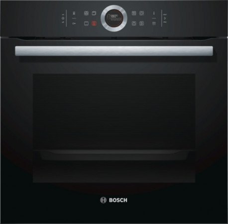 BOSCH Einbau-Backofen 60 cm Vulkan schwarz, mit AutoPilot 13 Beheizungsarten inkl. 4D-