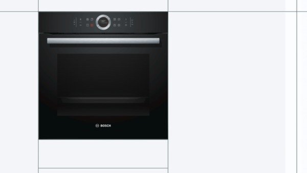 BOSCH Einbau-Backofen 60 cm Vulkan schwarz, mit AutoPilot 13 Beheizungsarten inkl. 4D-