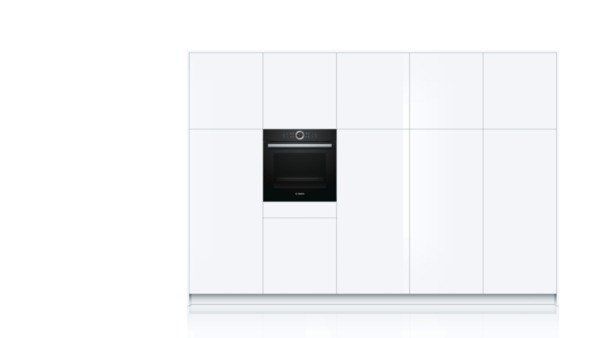 BOSCH Einbau-Backofen 60 cm Vulkan schwarz, mit AutoPilot 13 Beheizungsarten inkl. 4D-