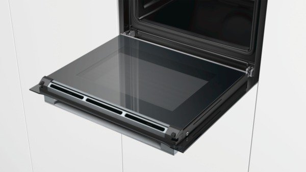 BOSCH Einbau-Backofen 60 cm Vulkan schwarz, mit AutoPilot 13 Beheizungsarten inkl. 4D-