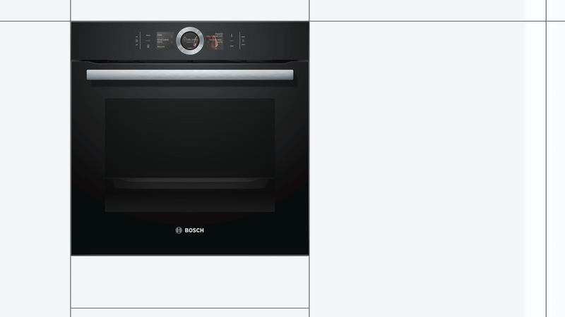 BOSCH Einbau-Backofen 60 cm schwarz mit Pyrolyse - HBG676EB6