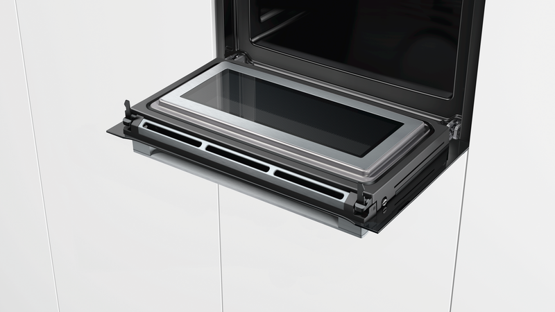 BOSCH Kompakt-Backofen mit Mikrowelle, schwarz 6 Beheizungsarten inkl. 4D-