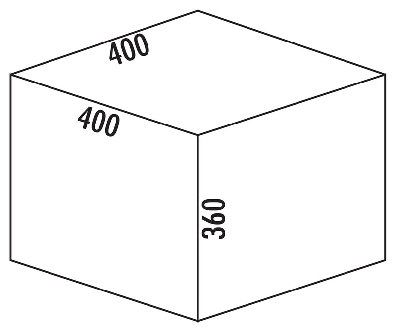 Cox® Box 360 S-400-2, Abfallsammler für vorhandene Auszüge, mit Biodeckel