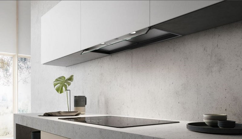 ELICA Einbauhaube BOX IN BL MAT-A-60 Schwarz matt-Glas, Leistung 620m³-h, Luftausgang