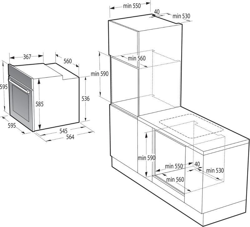 Gorenje Einbaubackofen matt schwarz - Classico Line - BOS67371CLB