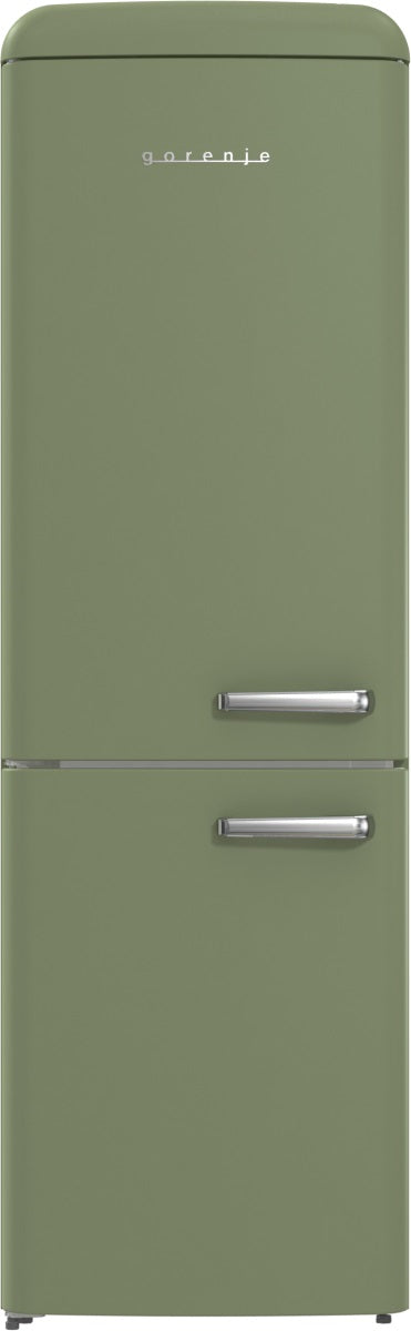 Gorenje Retro Kühl-Gefrierkombination Olive - Türanschlag links - ONRK619DOL-L