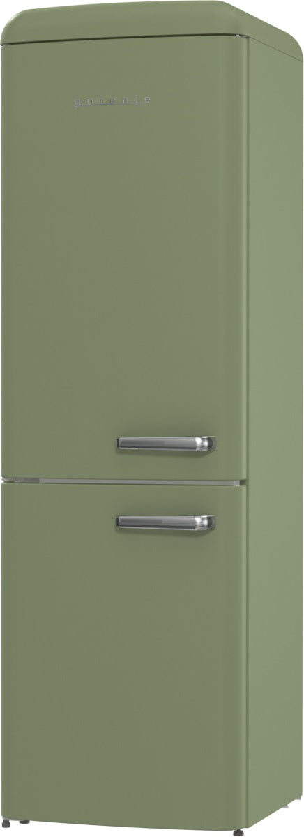 Gorenje Retro Kühl-Gefrierkombination Olive - Türanschlag links - ONRK619DOL-L