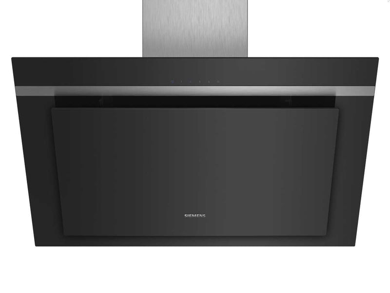 SIEMENS Wand-Esse 80 cm Schräg-Design Ab-Umluft Glas schwarz - LC87KHM60