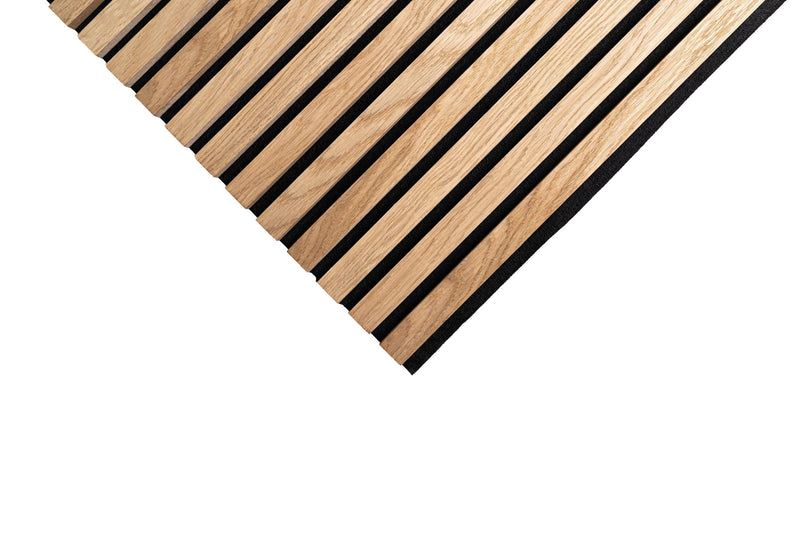 50 Stück Palettendeal Akustikpaneel 1200 x 600 mm Eiche Natur Holz - Filz Schwarz MDF Natur Limited Wandpaneel 16 mm