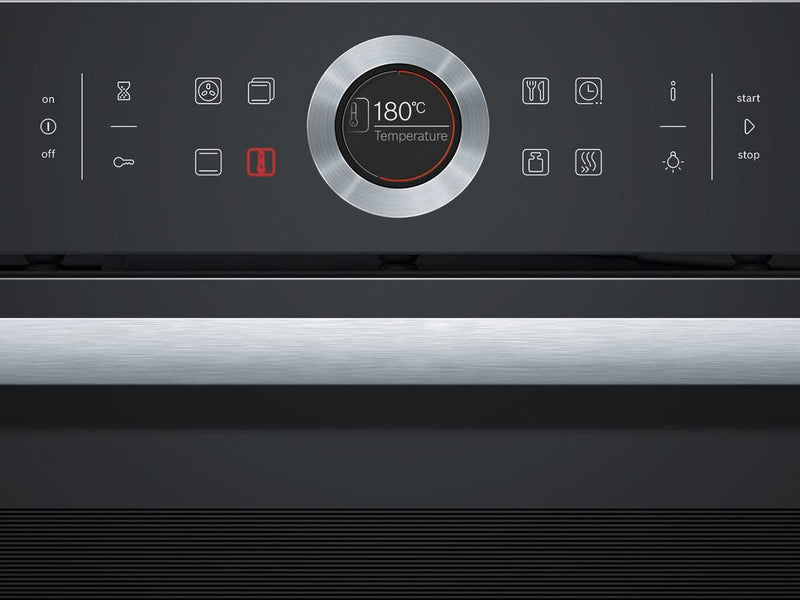 BOSCH Einbau-Backofen 60 cm Vulkan schwarz, mit AutoPilot 13 Beheizungsarten inkl. 4D-