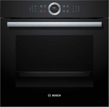 BOSCH Einbau-Backofen 60 cm Vulkan schwarz, mit AutoPilot 13 Beheizungsarten inkl. 4D-