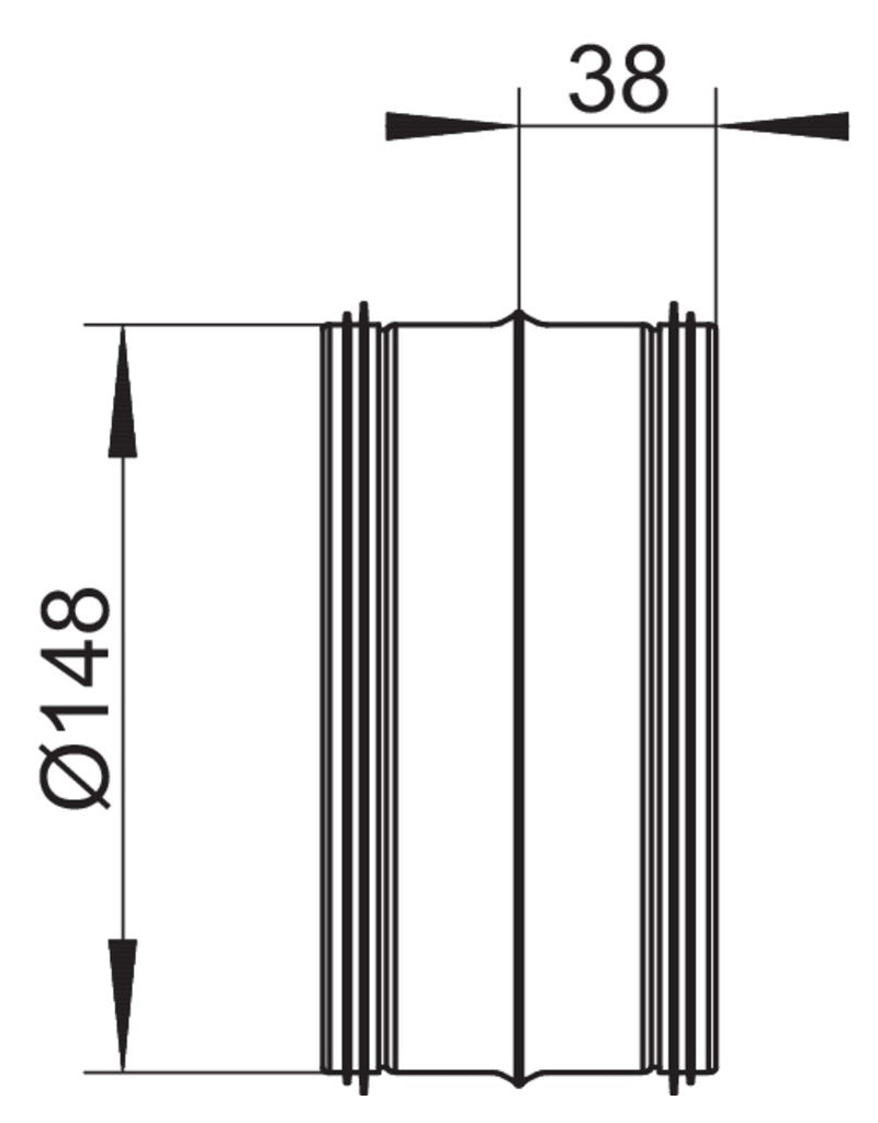STEEL flow SR-VBS 150 Rohrverbinder Verbindungselement - 4061019