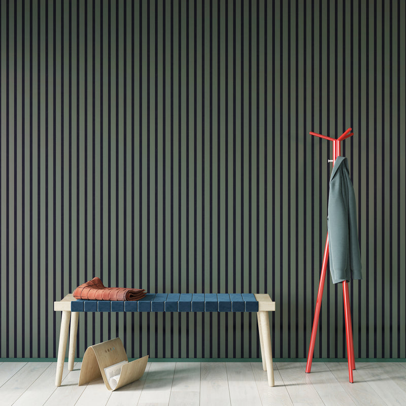 BY JACOBSEN AKUSTIKPANEEL TREND - OLIVE - FILZ SCHWARZ - 19x600x2400MM