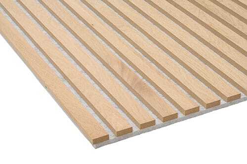 Akustikpaneel 2400 x 600 mm Eiche Natur Holz -  Filz Grau MDF Natur Limited Wandpaneel 19 mm